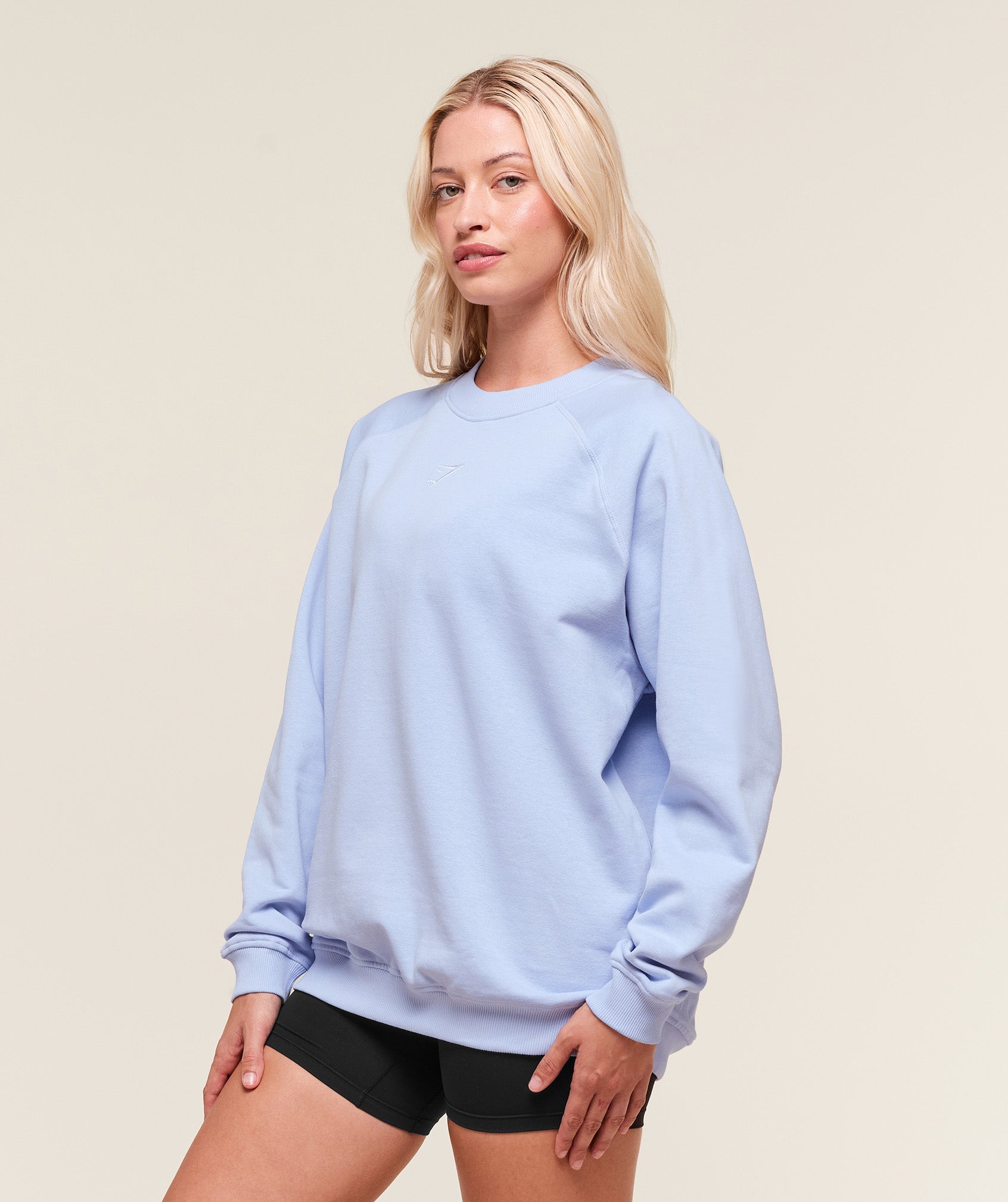 Training Oversized Fleece Sweatshirt - Peri Blue