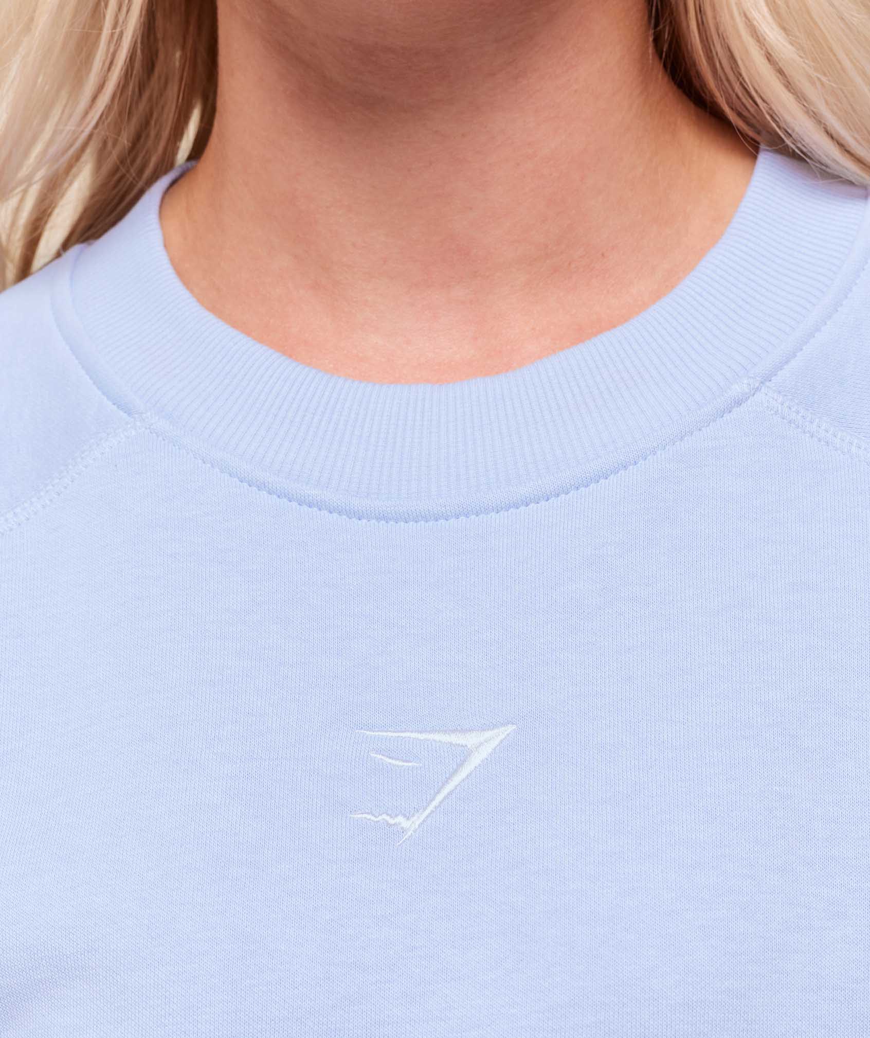 Training Oversized Fleece Sweatshirt - Peri Blue