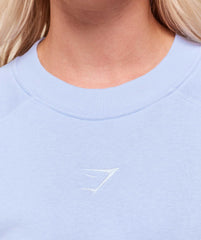 Training Oversized Fleece Sweatshirt - Peri Blue