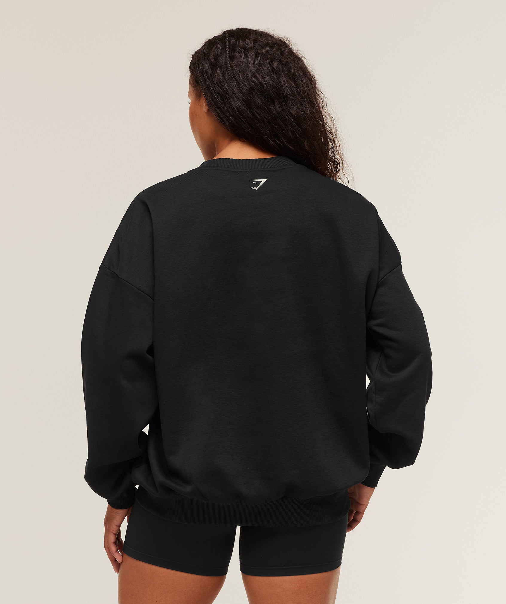 Lifting Club Graphic Oversized Crew Neck - Black