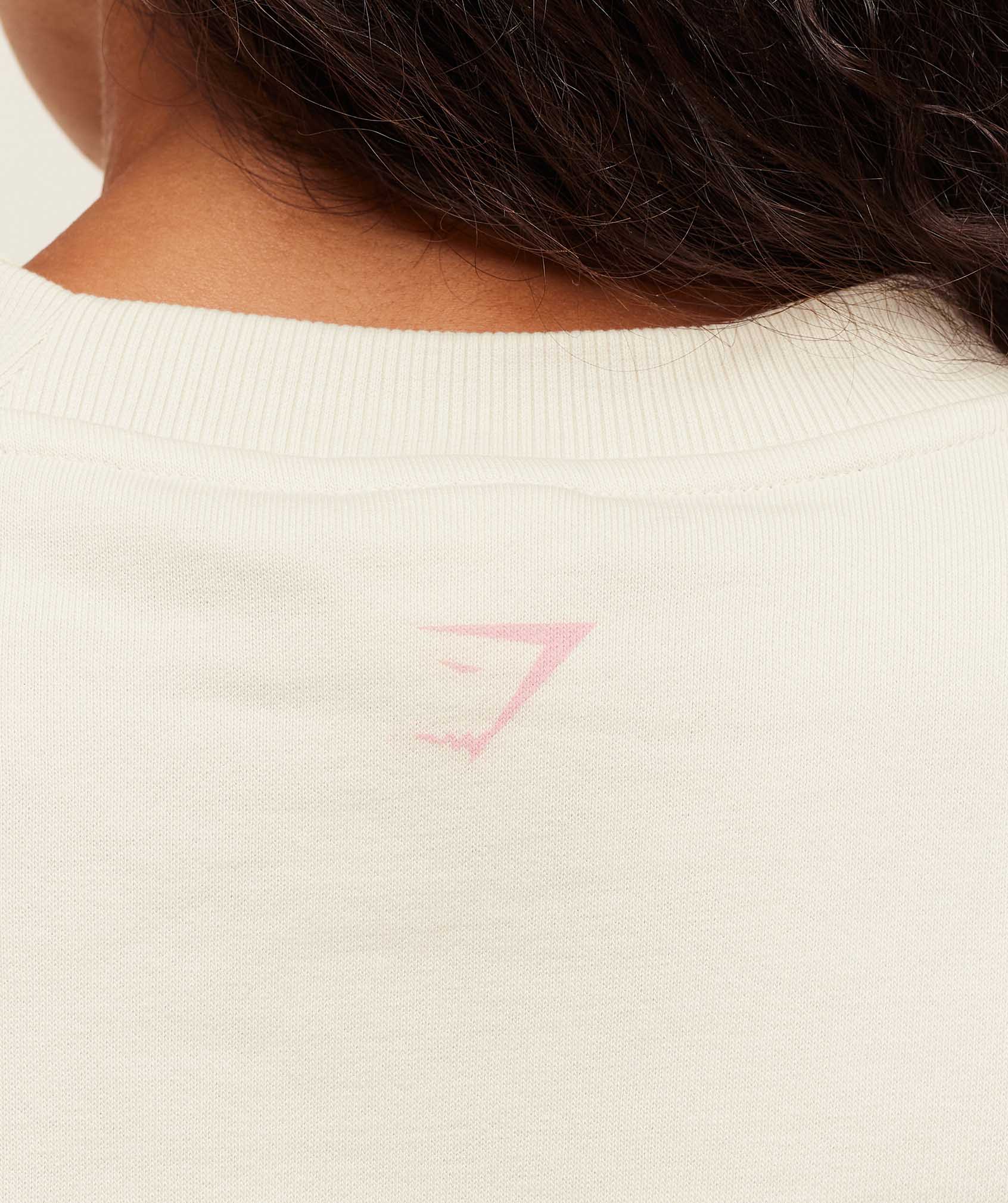 Lifting Club Graphic Oversized Crew Neck - Oat White