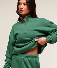 Rest Day Sweats 2.0 1/4 Zip Pullover - Lift Green