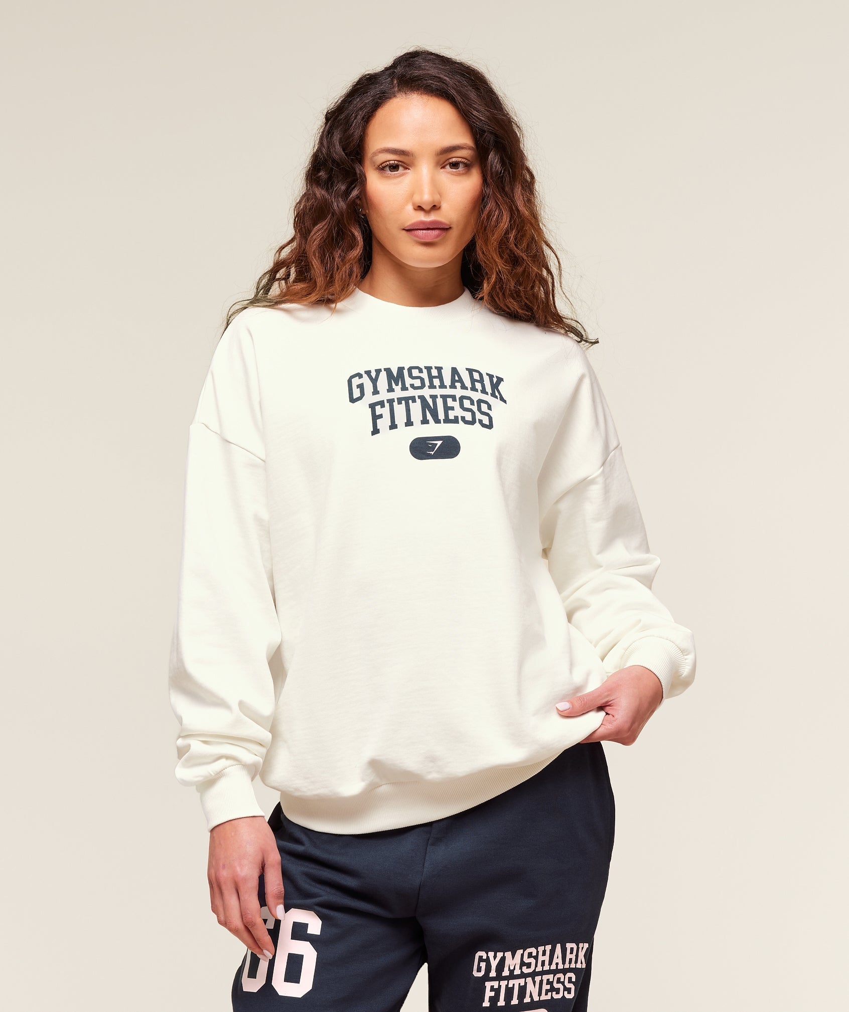 Varsity Graphic Pullover - Soft White