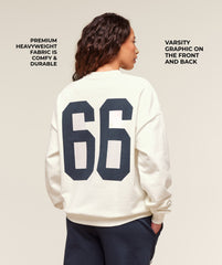 Varsity Graphic Pullover - Soft White