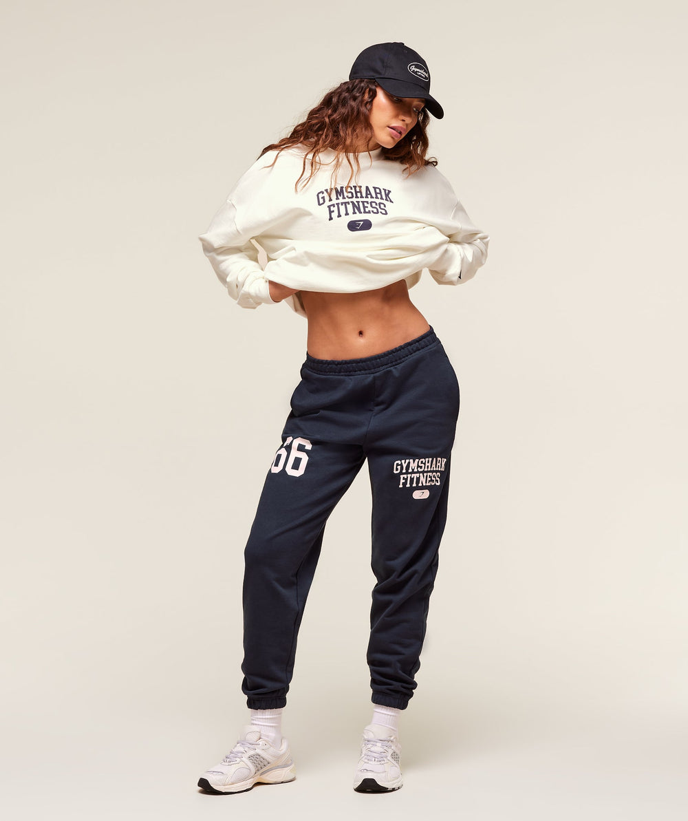 Varsity Graphic Pullover - Soft White