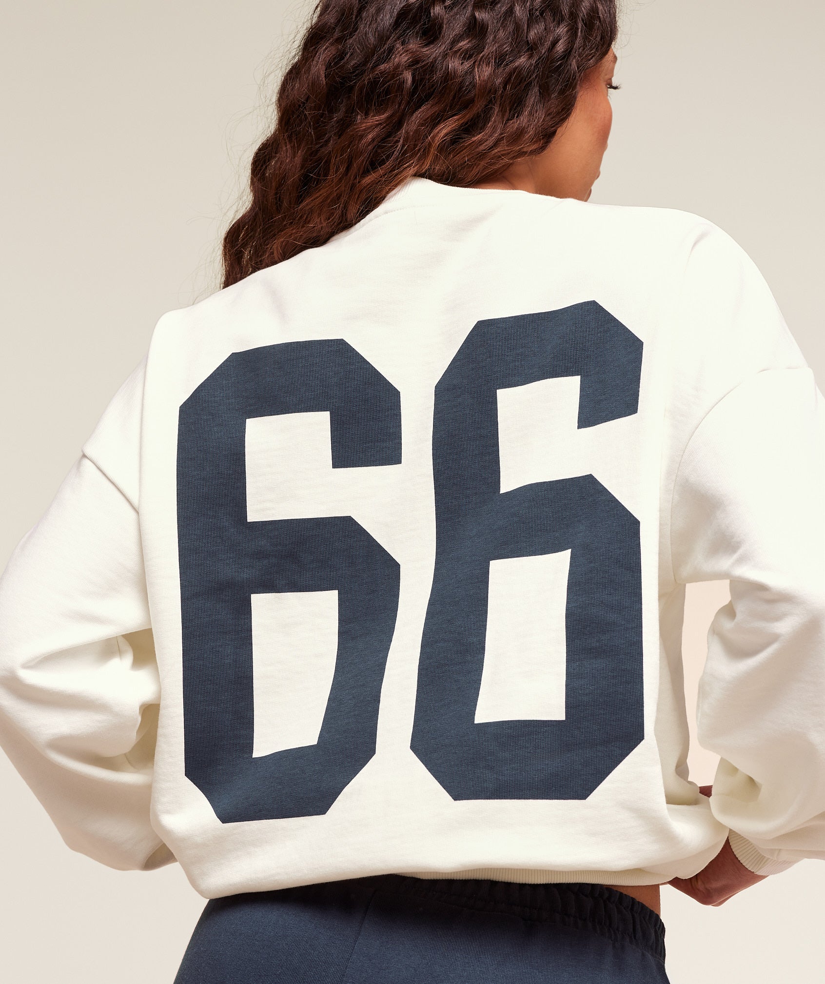 Varsity Graphic Pullover - Soft White