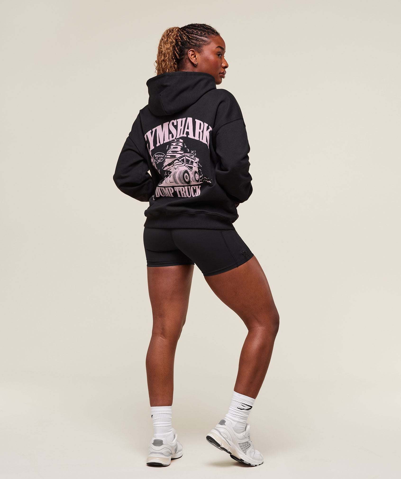Dump Truck Graphic Hoodie - Black