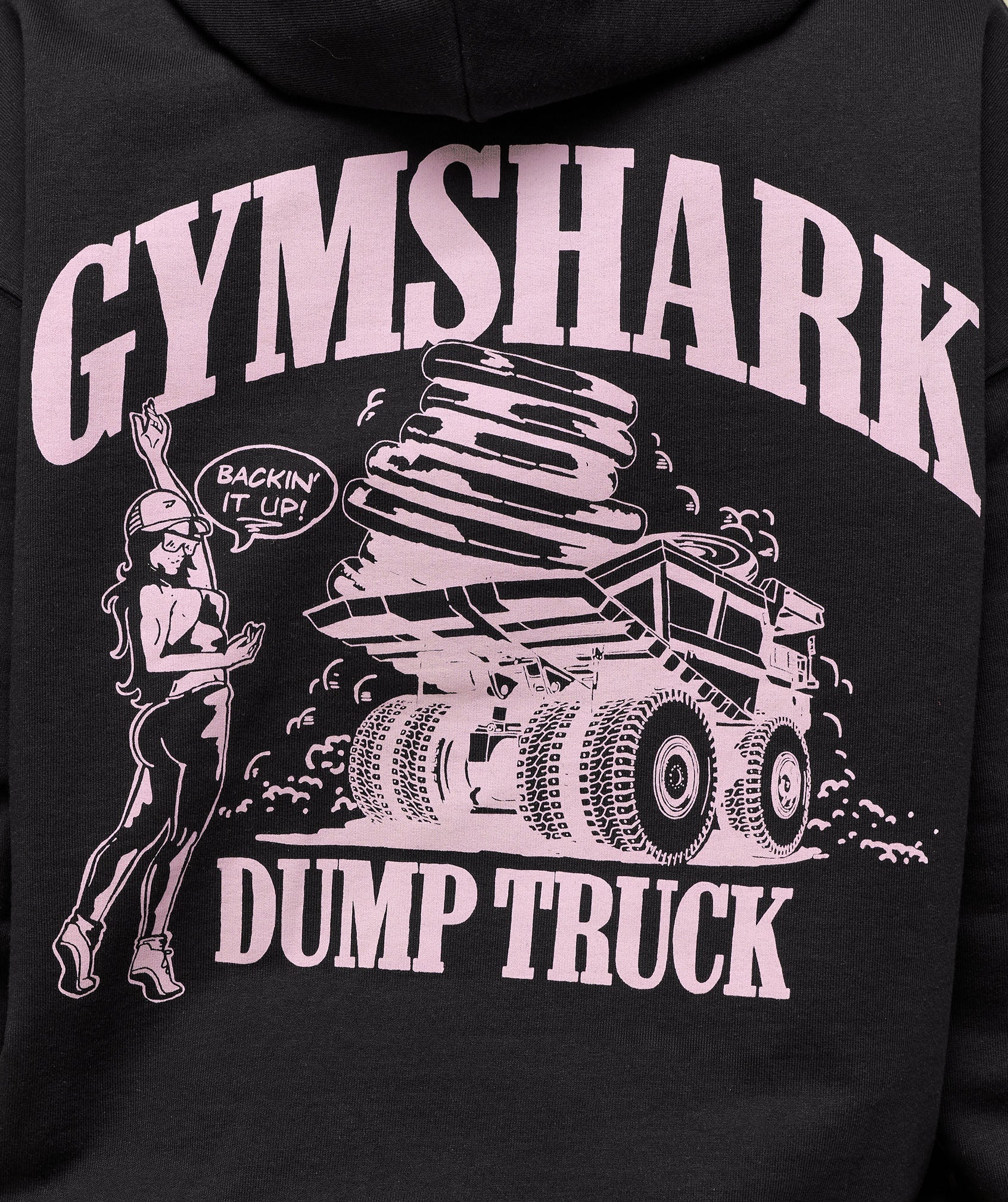Dump Truck Graphic Hoodie - Black