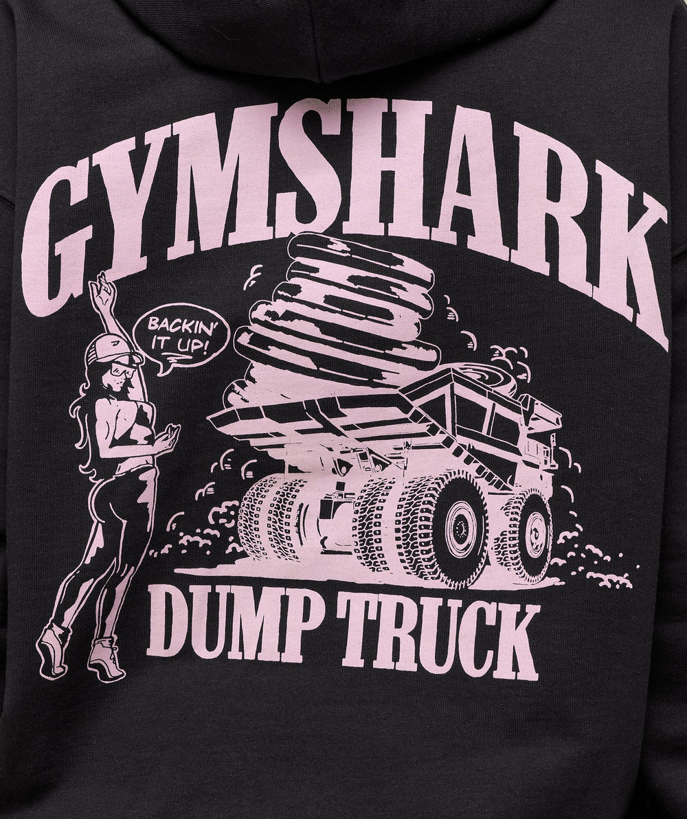 Dump Truck Graphic Hoodie - Black