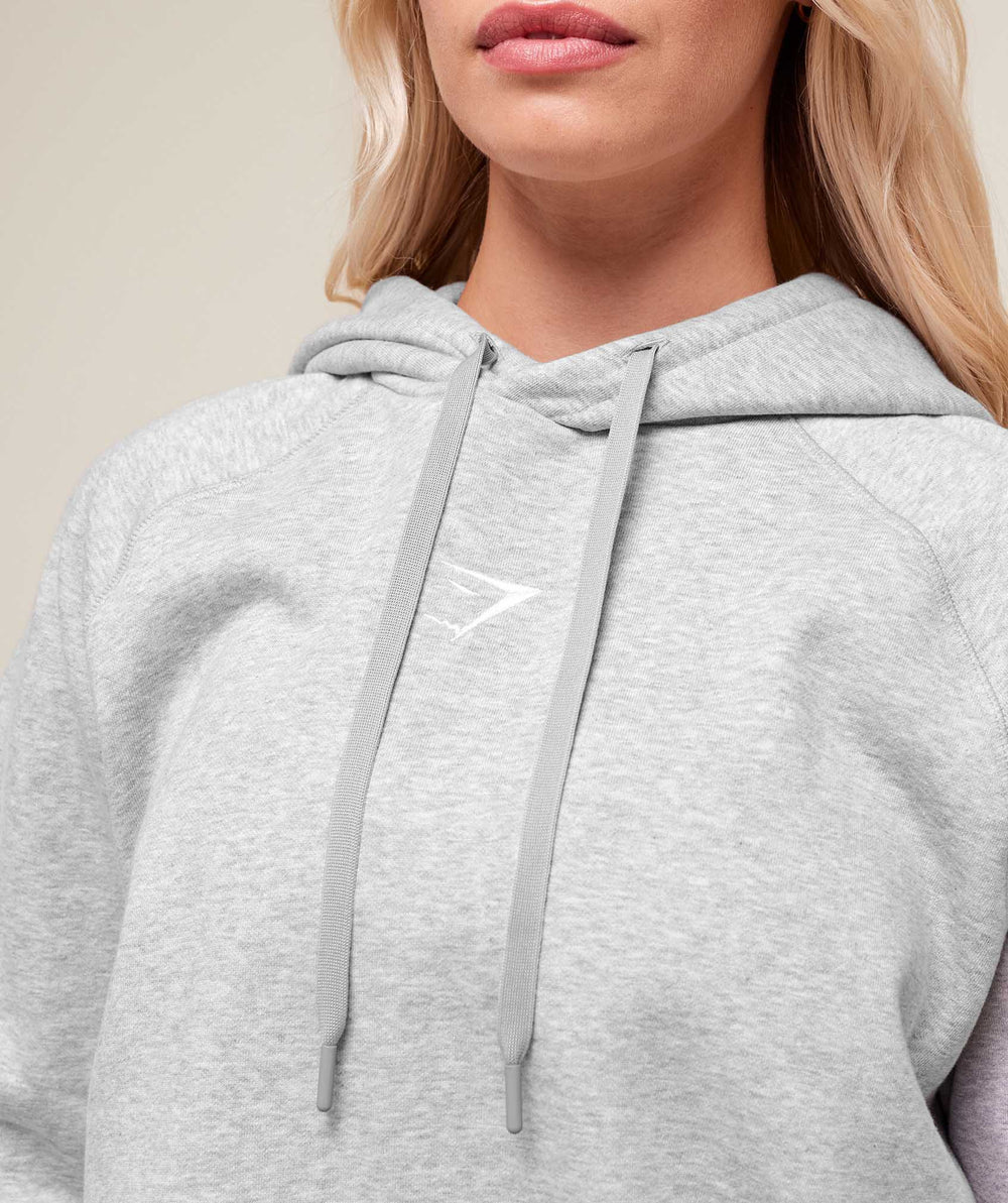 Training Oversized Fleece Hoodie - Light Grey Core Marl