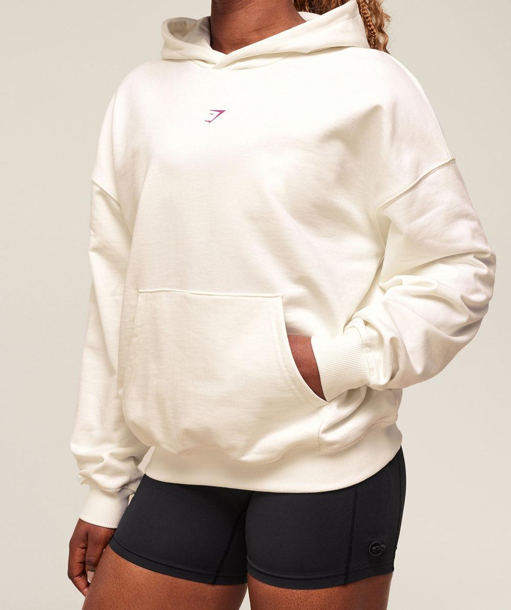 Dump Truck Graphic Hoodie - Soft White