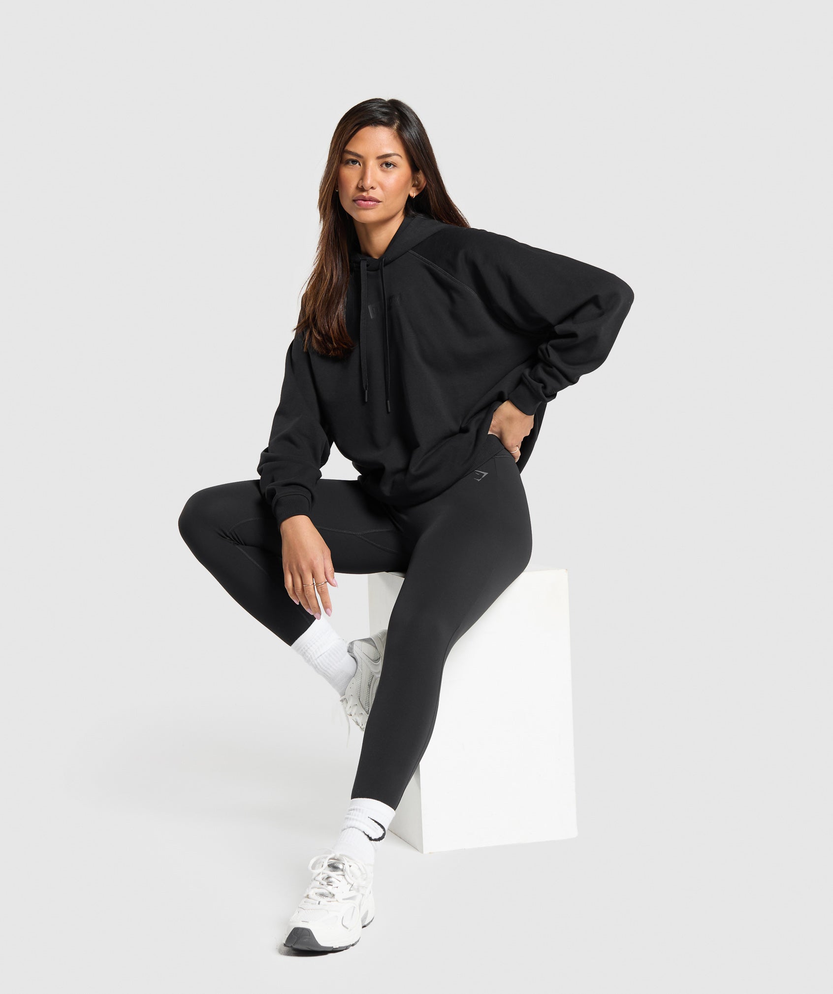 Block Oversized Hoodie - Black