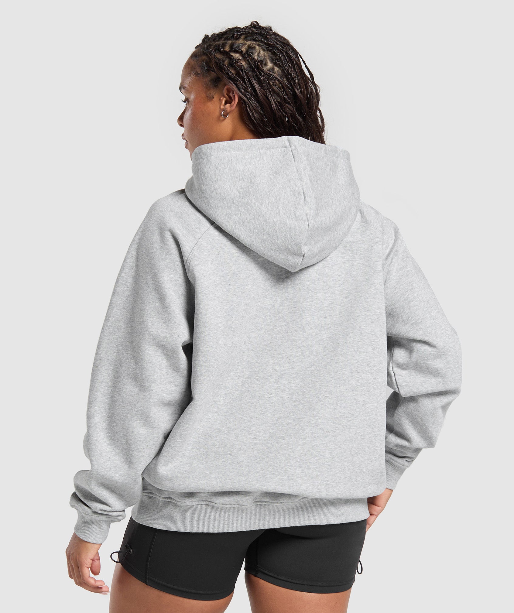 Strength Department Graphic Hoodie - Light Grey Core Marl