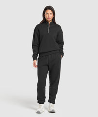Rest Day Sweats 2.0 1/4 Zip Pullover - Black