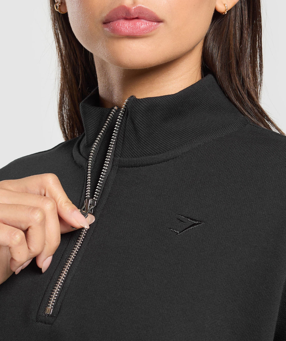 Rest Day Sweats 2.0 1/4 Zip Pullover - Black