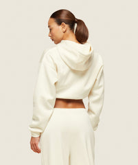 everywear Tech Cropped Hoodie - Soft White