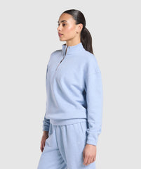 Rest Day Sweats 2.0 1/4 Zip Pullover - Blue Marl