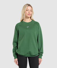 Training Oversized Fleece Sweatshirt - Classic Green