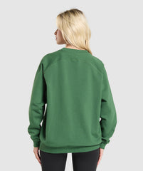 Training Oversized Fleece Sweatshirt - Classic Green