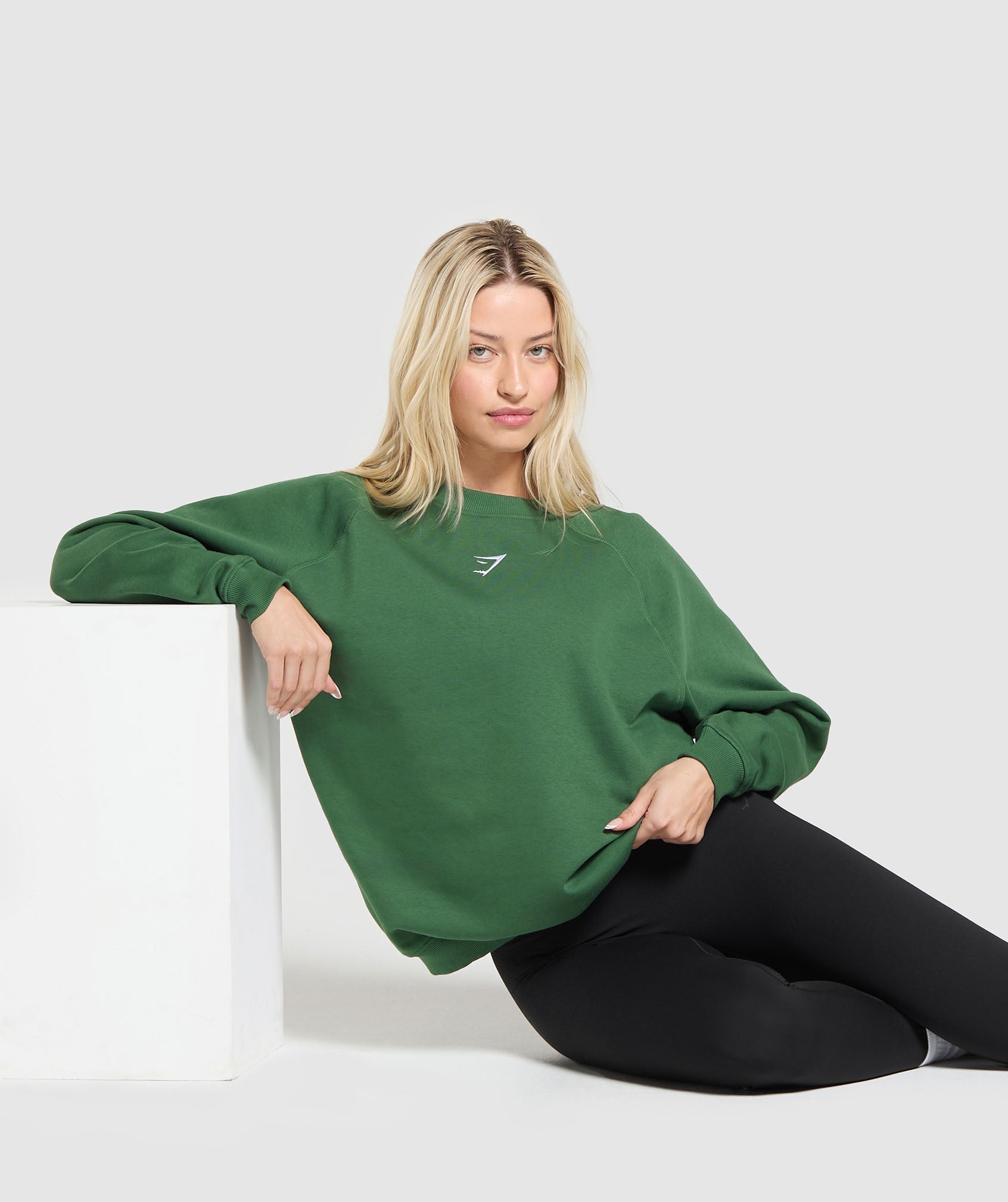 Training Oversized Fleece Sweatshirt - Classic Green
