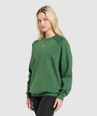 Training Oversized Fleece Sweatshirt - Classic Green