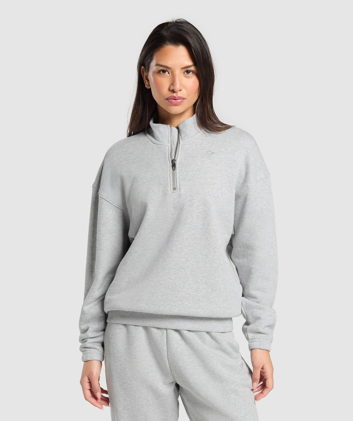 Rest Day Sweats 2.0 1/4 Zip Pullover - Light Grey Core Marl