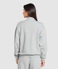 Rest Day Sweats 2.0 1/4 Zip Pullover - Light Grey Core Marl