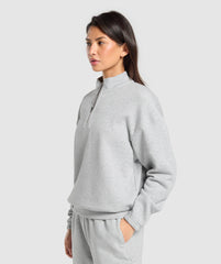 Rest Day Sweats 2.0 1/4 Zip Pullover - Light Grey Core Marl
