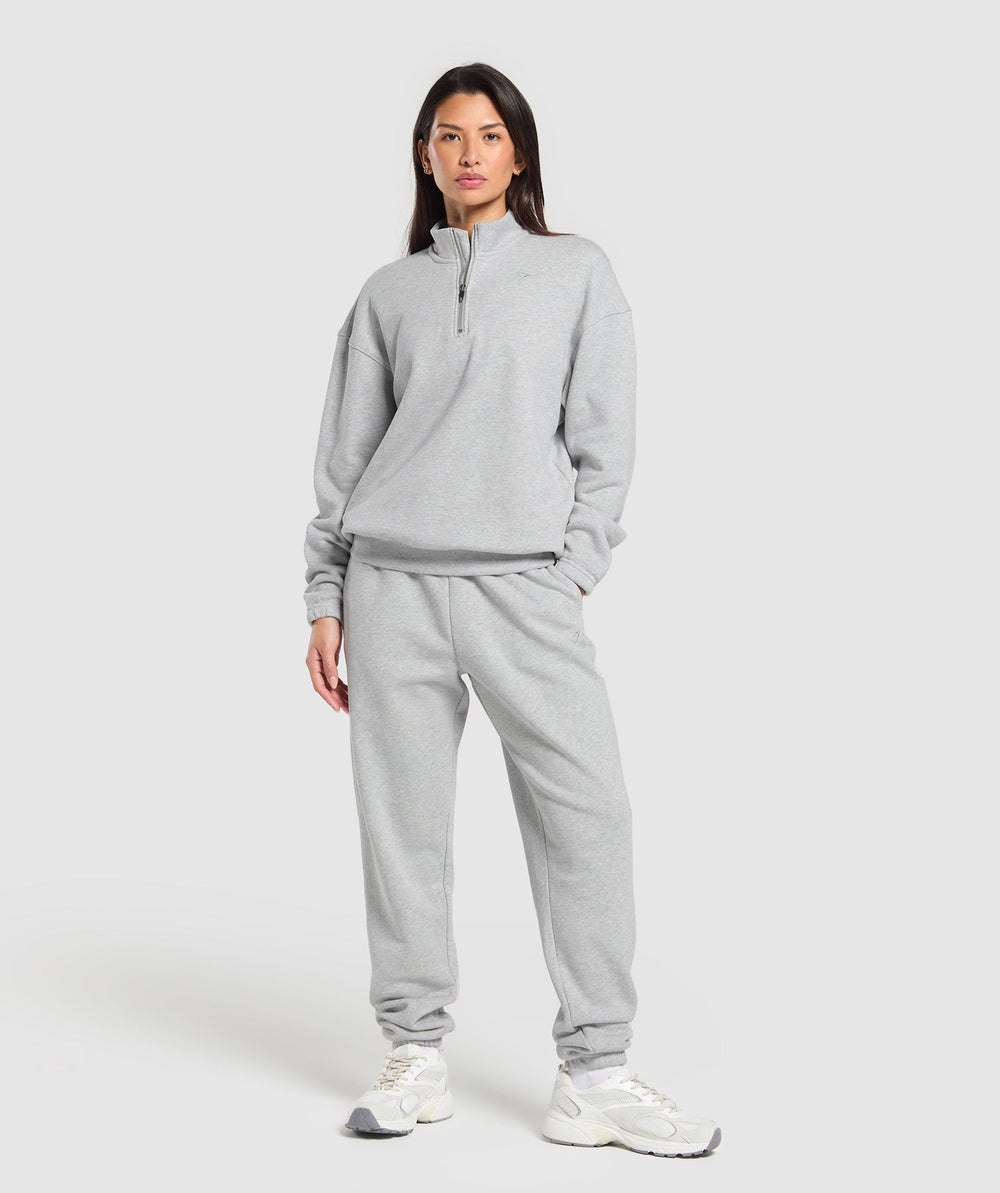 Rest Day Sweats 2.0 1/4 Zip Pullover - Light Grey Core Marl