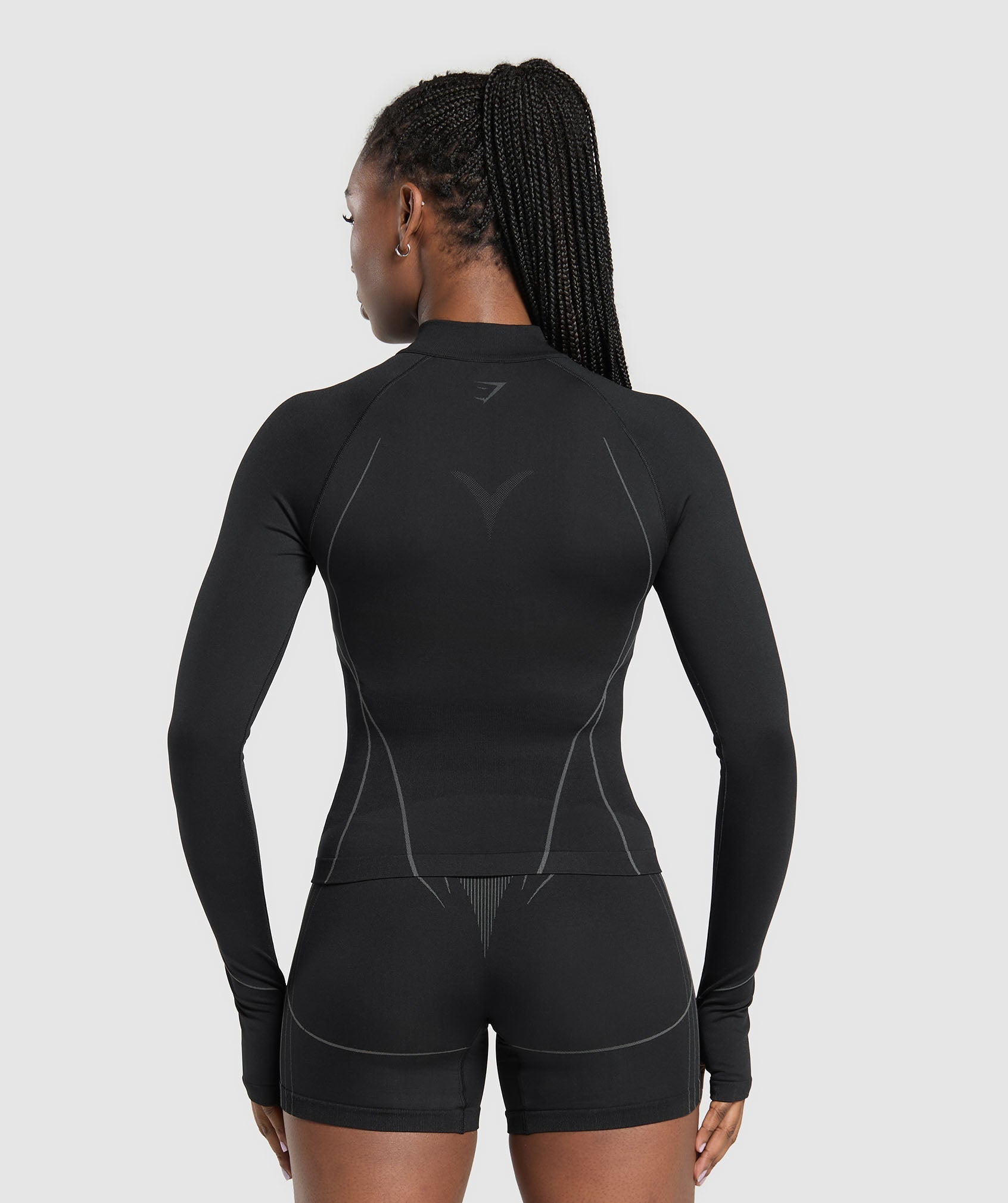 Apex Seamless 1/4 Zip Pullover - Black/Graphite Grey