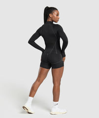 Apex Seamless 1/4 Zip Pullover - Black/Graphite Grey