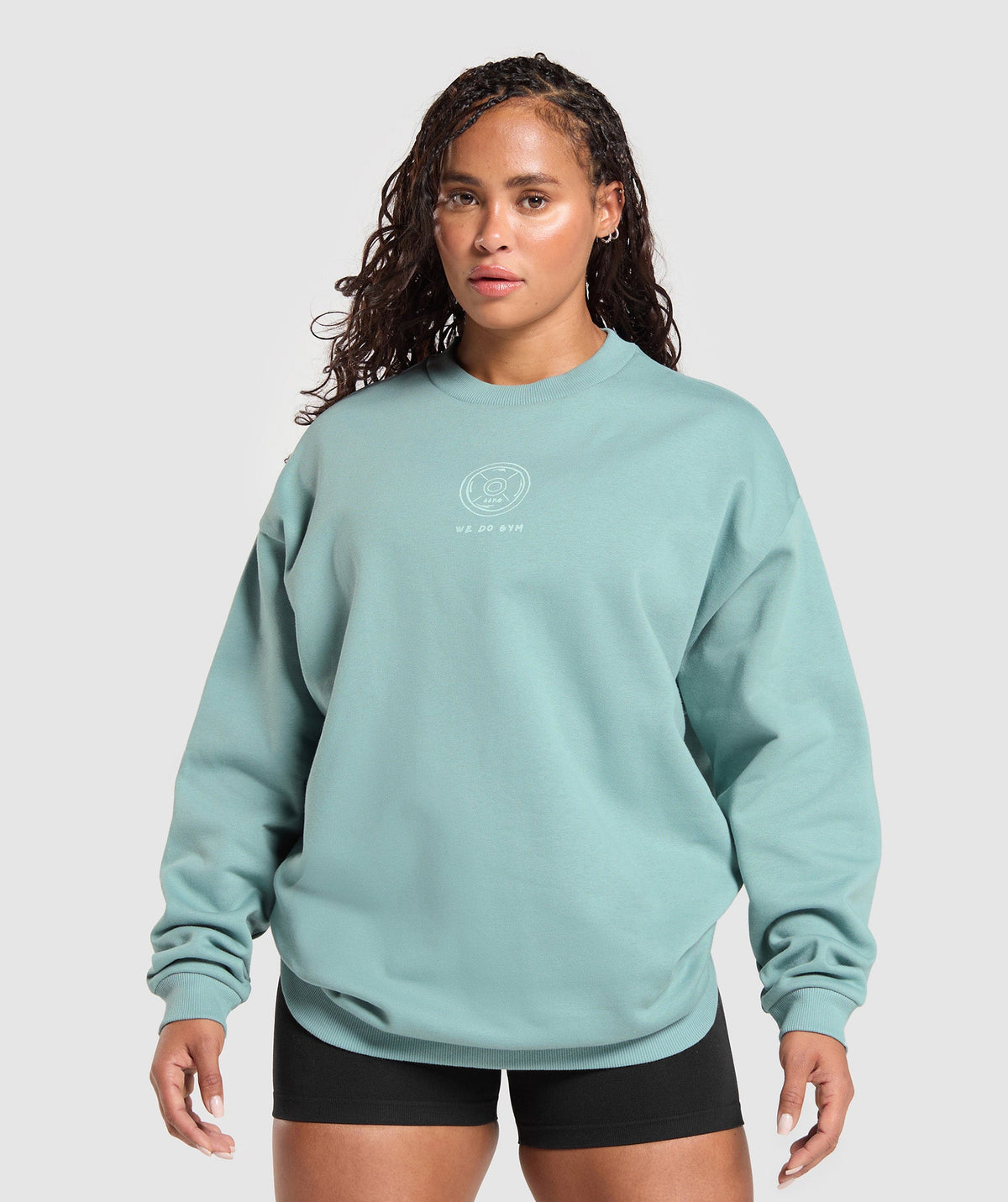 Graphic Illustration Pullover - Celeste Blue