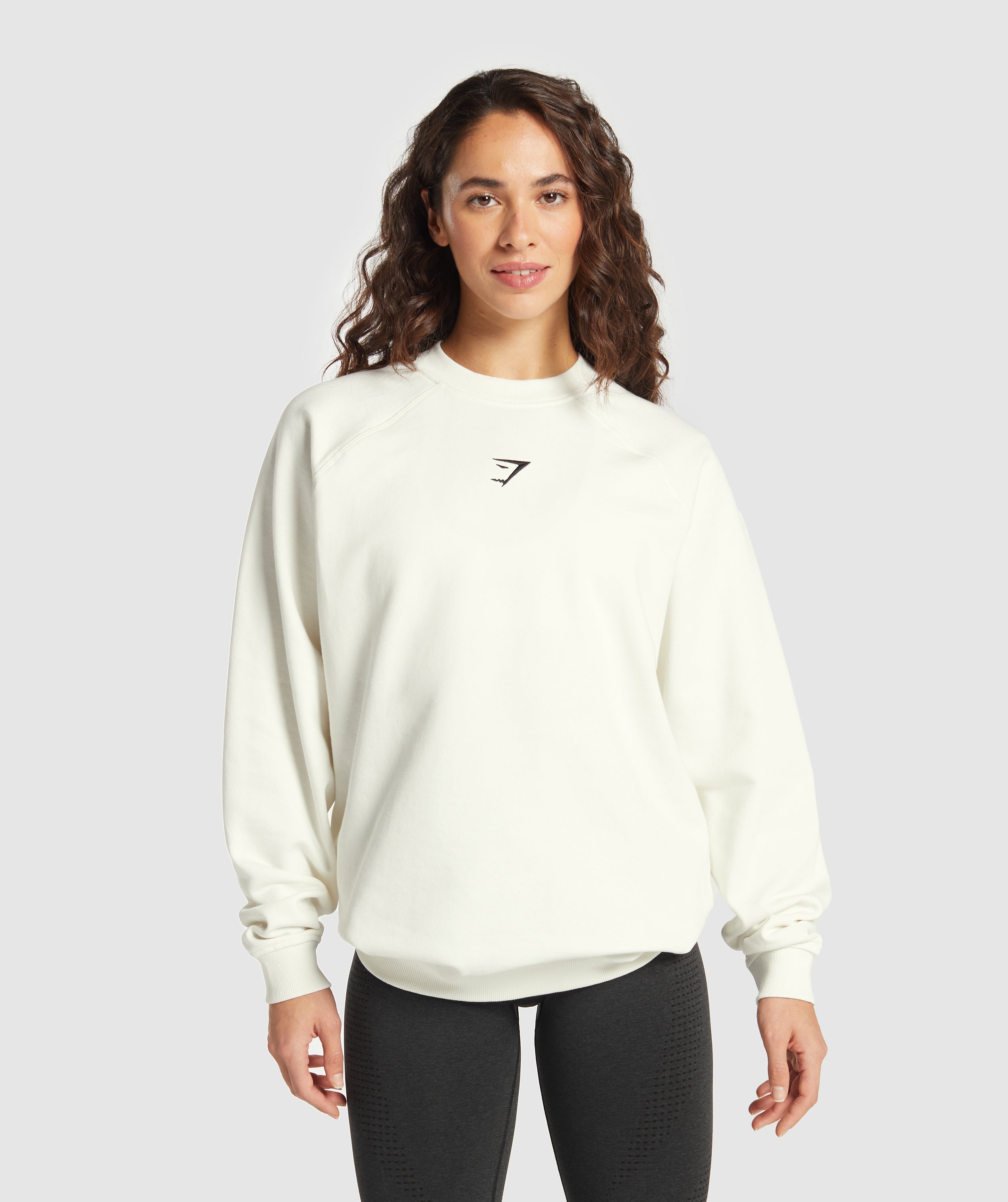 Training Oversized Fleece Sweatshirt - Soft White
