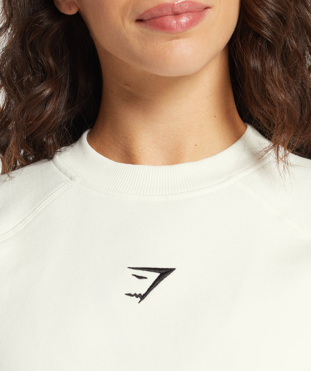 Training Oversized Fleece Sweatshirt - Soft White