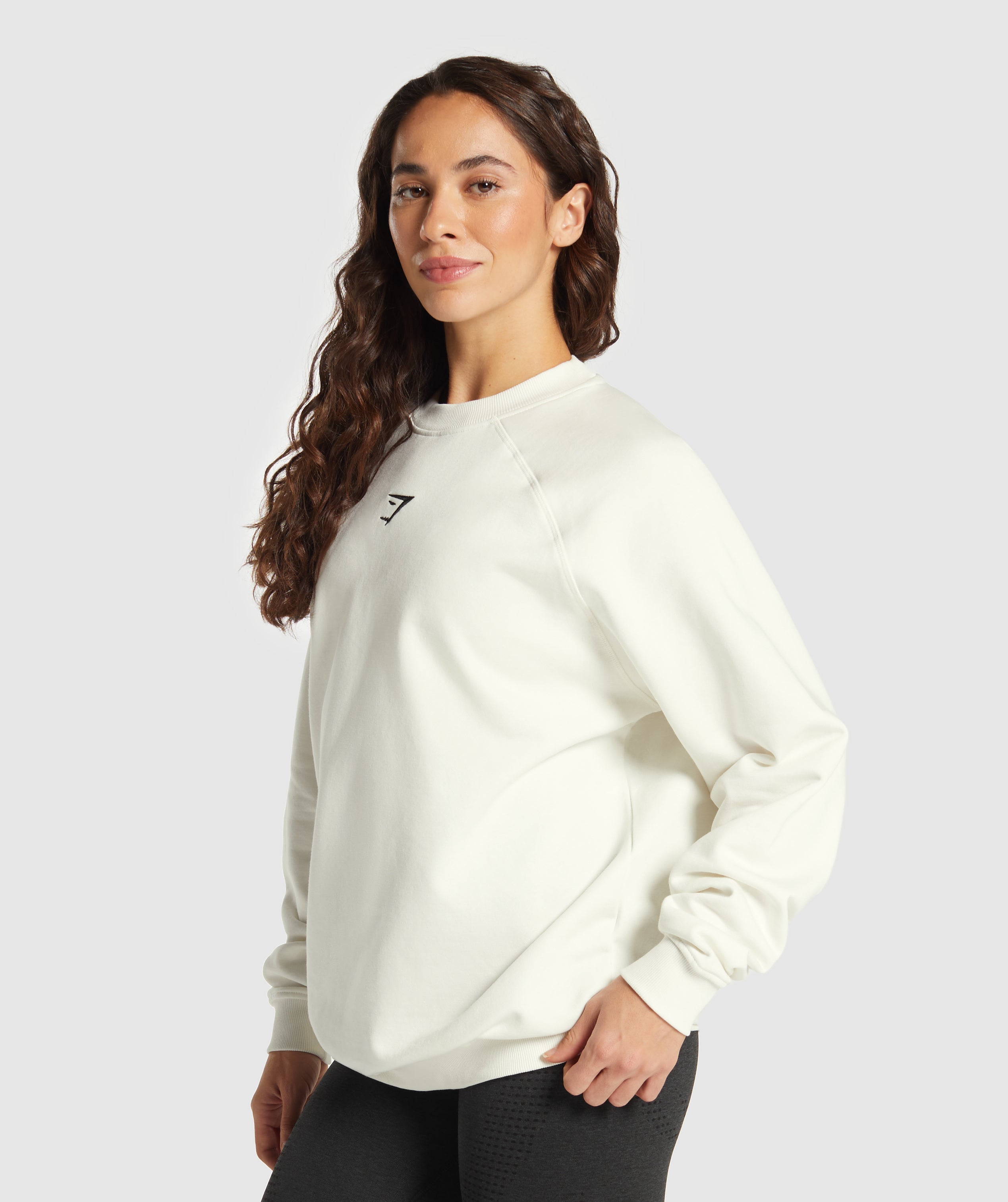 Training Oversized Fleece Sweatshirt - Soft White