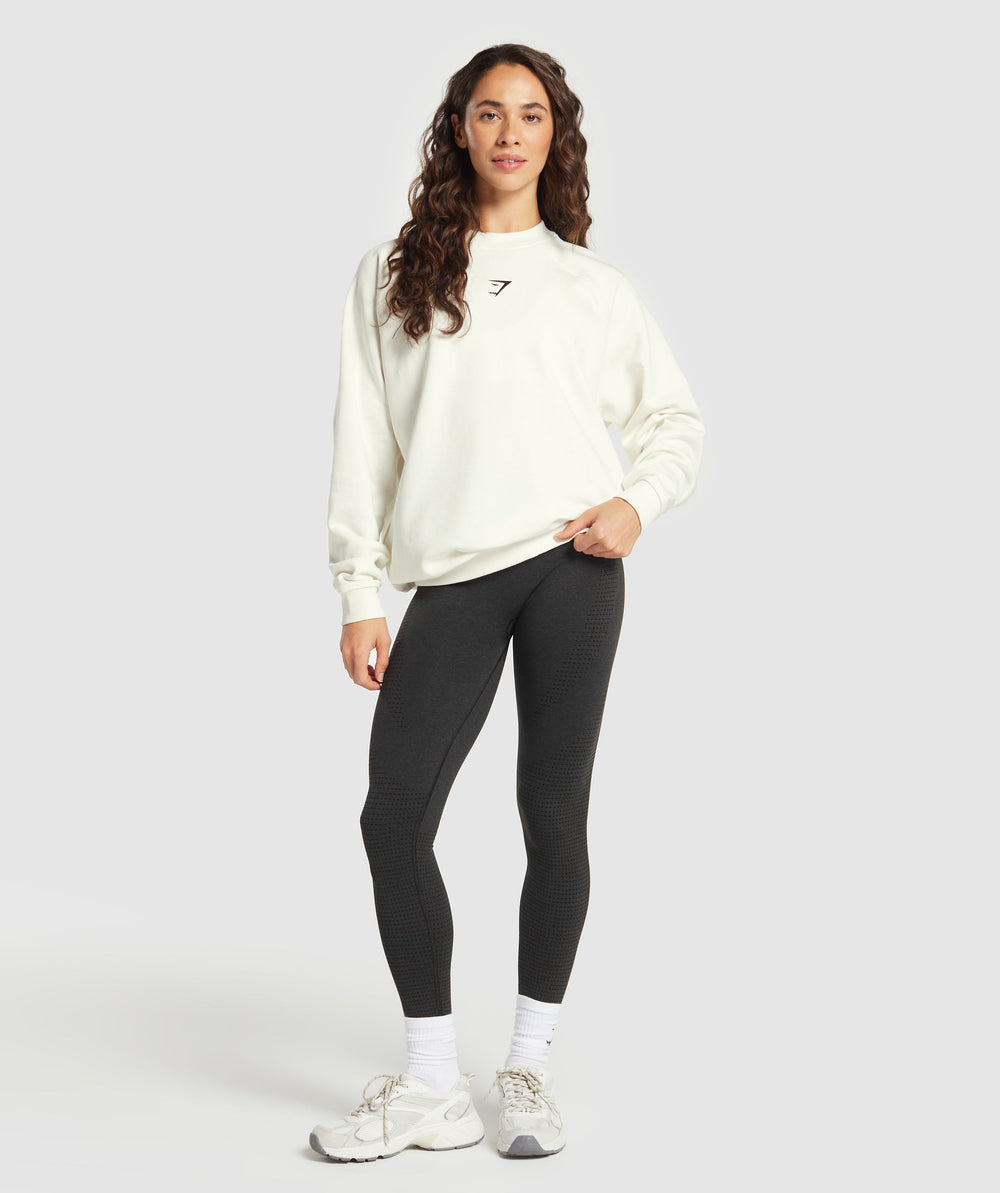 Training Oversized Fleece Sweatshirt - Soft White