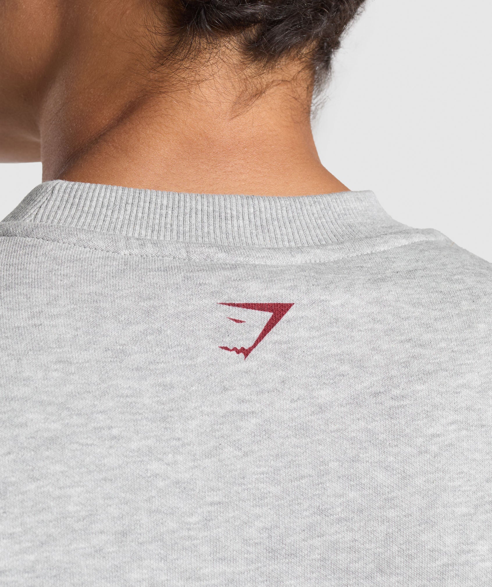 Lifting Essentials Graphic Brushed Oversized Sweatshirt - Light Grey Core Marl
