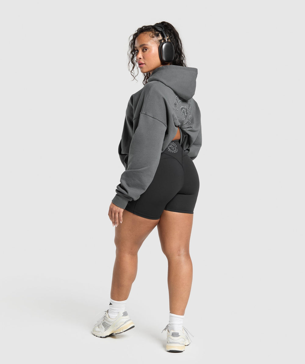 Back Gains Graphic Hoodie - Graphite Grey