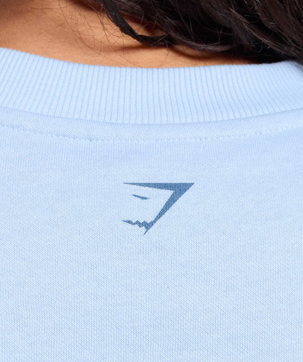 Graphic Illustration Pullover - Gentle Blue