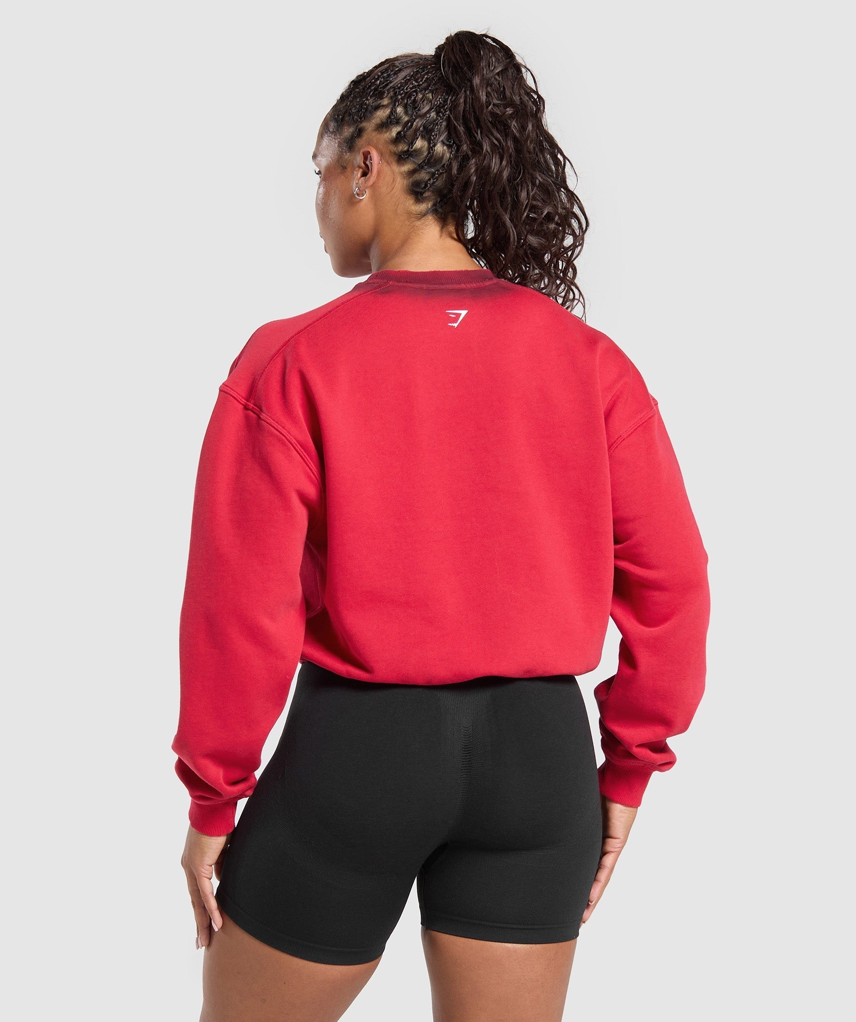 Gains Washed Loopback Crew Neck - Conditioning Red/Sets Red