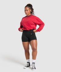 Gains Washed Loopback Crew Neck - Conditioning Red/Sets Red