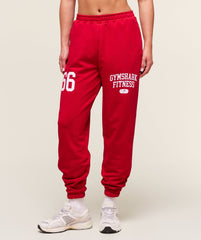Varsity Graphic Oversized Joggers - Conditioning Red