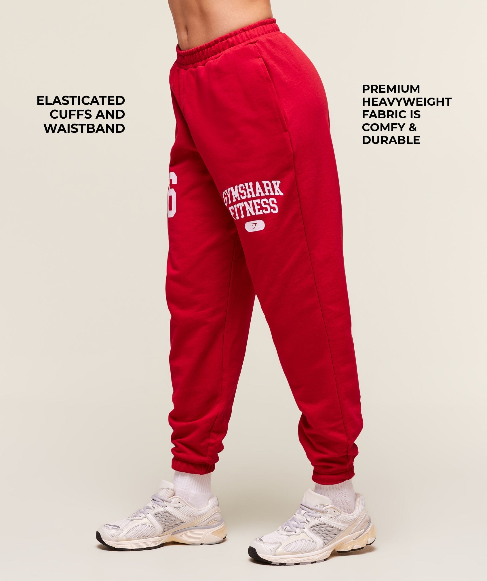 Varsity Graphic Oversized Joggers - Conditioning Red