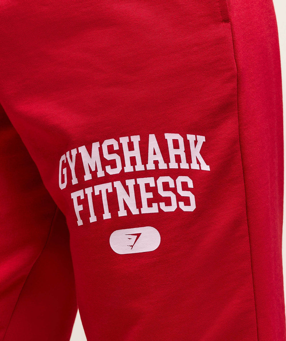 Varsity Graphic Oversized Joggers - Conditioning Red