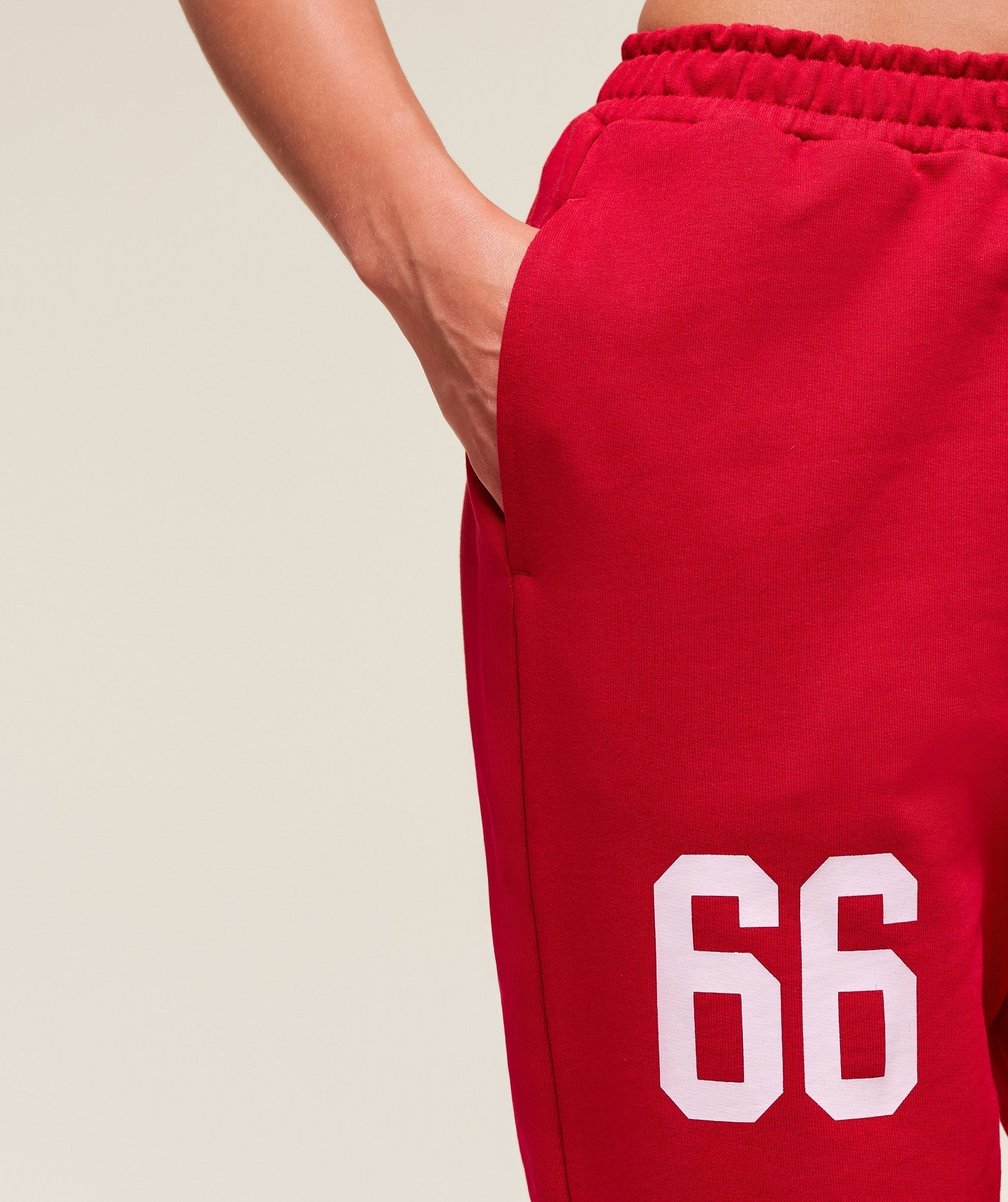 Varsity Graphic Oversized Joggers - Conditioning Red