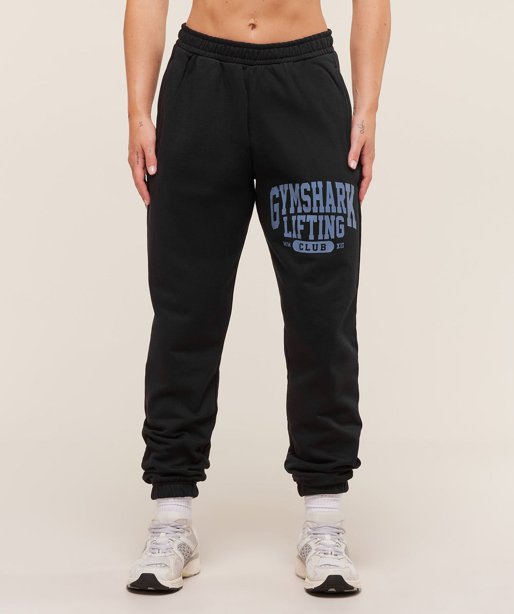 Lifting Club Graphic Joggers - Black