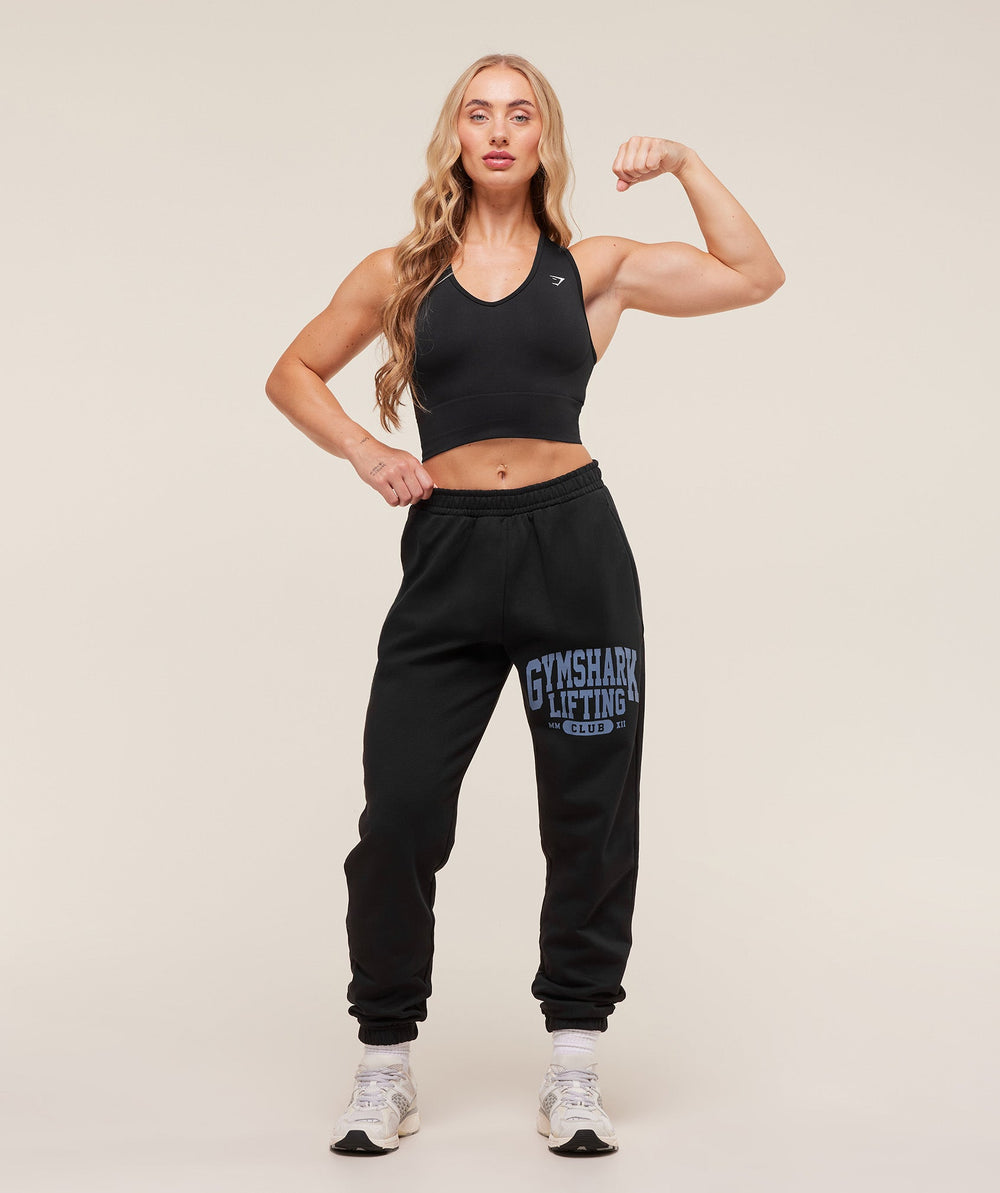 Lifting Club Graphic Joggers - Black