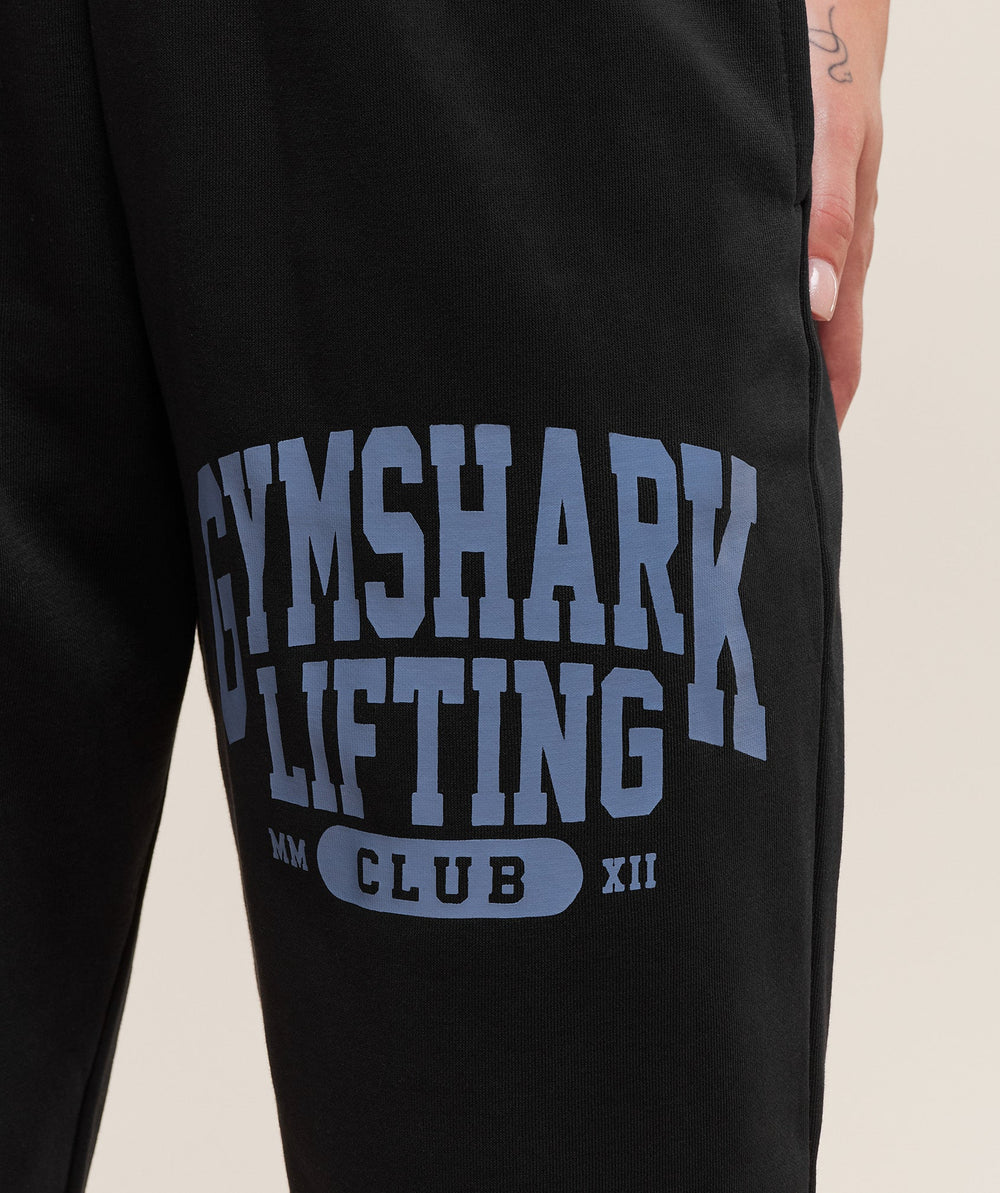 Lifting Club Graphic Joggers - Black