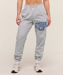 Lifting Club Graphic Joggers - Light Grey Core Marl