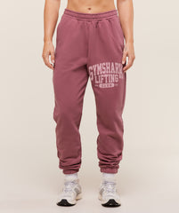 Lifting Club Graphic Joggers - Reset Pink